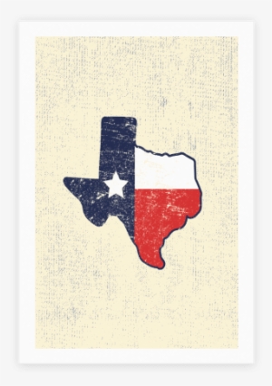 texas pride poster - texas shaped flag