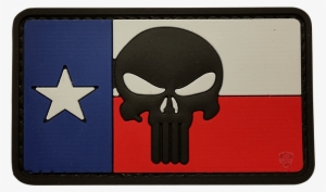 Punisher Texas Flag Morale Patch - Punisher Skull Texas Flag