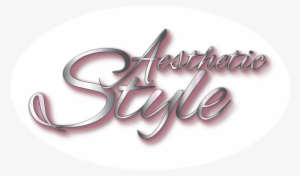 Aesthetic Style Logo Silver White Background