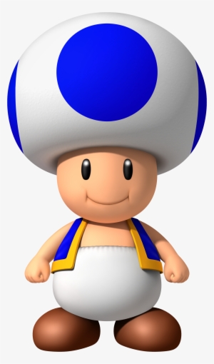 Blue Toad No Glasses - New Super Mario Bros Wii Blue Toad