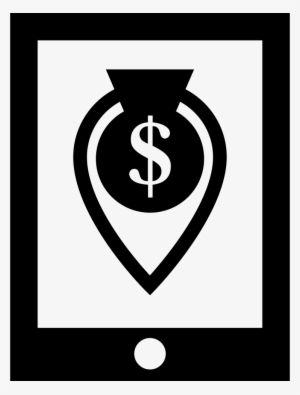 Money Location Symbol On Mobile Phone Screen Comments - Icon