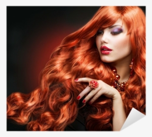 Fashion Girl Portrait - Honey Red Hair Color