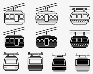 Cable Car Vector Icons - Car