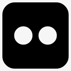 Flickr Logo Variant Of Two Dots In A Rounded Square - Flickr Icon Svg