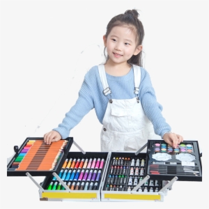 [200 Sets Of Aluminum Box Set] Children's Brush Set - Girl