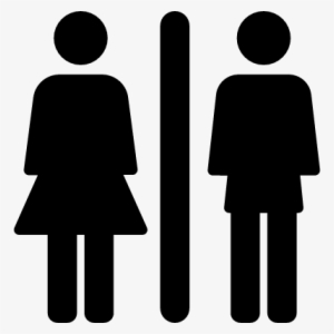 Toilets Sign With Woman And Man Vector - Icono Hombre Mujer Png