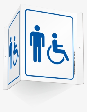 Male & Accessible Pictograms Restroom Projecting Sign