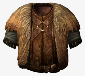 Drawing Clothes Leather - Fur Trimmed Cloak Skyrim