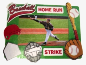 Sticker Crafts 10 Items - Oriental Trading Company Baseball Picture Frame Magnet