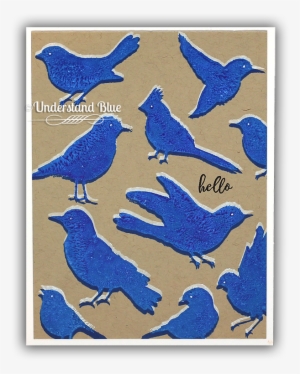 Ghost Stamped Hero Arts Birds By Understand Blue - Cardmaking