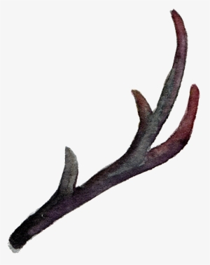 Clip Download Antler Horn Painting Leaves Falling Element - Reindeer Antlers Png