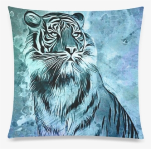 Watercolor Tiger Custom Zippered Pillow Case - Watercolor Painting