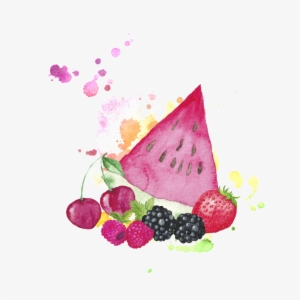 Hand-painted Watercolor Cartoon Transparent Fruit Material - Watercolor Painting