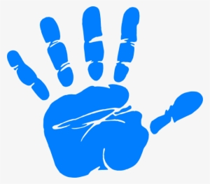 Vector Freeuse Download Blue Hand Prints - Blue Hand Clipart