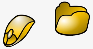 Computer, Mouse, Icon, Folder, Gold, Theme, And - Gold Png Computer