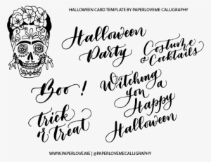 Skull Print Calligraphy - Calligraphy