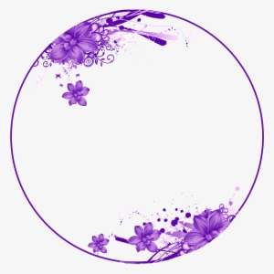 Flowers, Purple, Circle Frame Wallpaper Quotes, Blank - Blue Flower Circle Frame