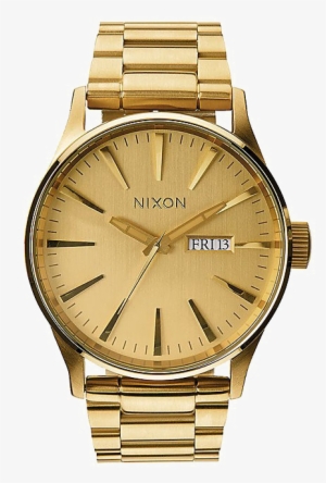 Watch Transparent Background Png - Nixon Mens Sentry Ss Watch All Gold