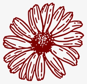 Maroon Flower Cliparts - Gerbera Daisy Png Clipart