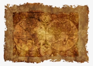 Map Of The World Old Historically Parchmen - Maps With Here Be Dragons