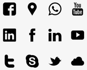 The Power Of Social Media - Social Media Logo Black And White Png