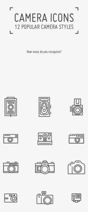 Camera Icons Set By Angeloletra -, Via Behance - Film Camera Tattoo Small