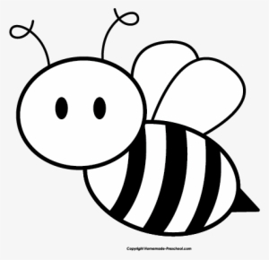 Halloween - Black And White Bee Clip Art