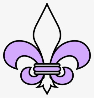 Purple Clipart Fleur De Lis - Flor De Lis Png