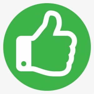 Green Thumbs Up Png Black And White Stock - Thumbs Up Icon Circle