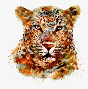 Bleed Area May Not Be Visible - Leopard Head Watercolor