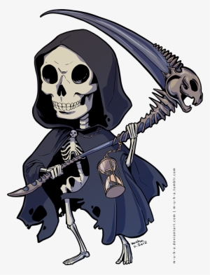 Clip Art Royalty Free Library Chibi Death By M U H - Chibi Grim Reaper