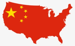 China Flag Vector - Map Of China With Flag