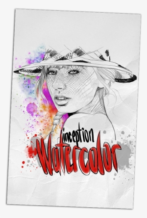 I Like The Pen And Monochrome With The Splash Of Watercolor - Poster