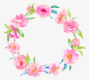 Pink Flower Delicate Garland Png - Corona De Flores Png