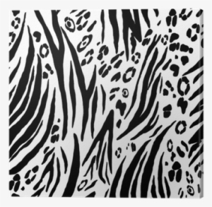 Black And White Animal Seamless Pattern Drawn Watercolor - Watercolor Painting
