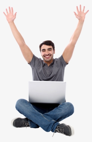 Happy Men Png Stock Images - Sitting