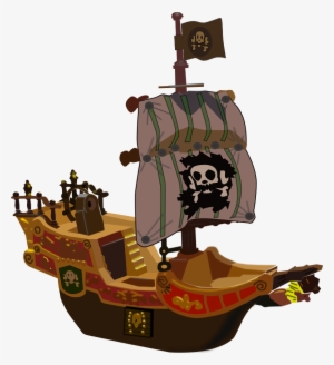 Pirates Of The Caribbean Clipart Pirate Boat - Pirateship Png