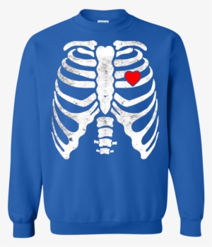 Skeleton Heart Rib Cage X Ray Kids Valentines Day T