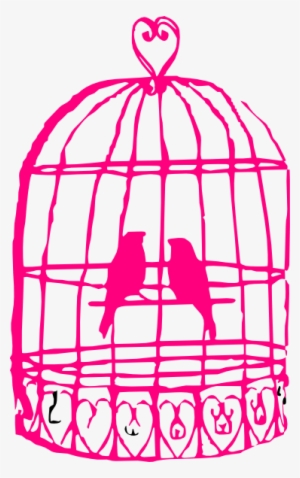 Cage Clip Art Vector Online Royalty Free Public Domain - Cartoon Birds In Cage