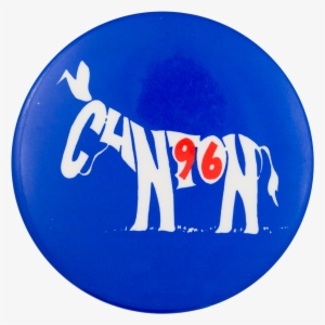 Clinton 96 Donkey Political Button Museum - Hillary Clinton