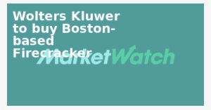 Wolters Kluwer To Buy Boston-based Firecracker