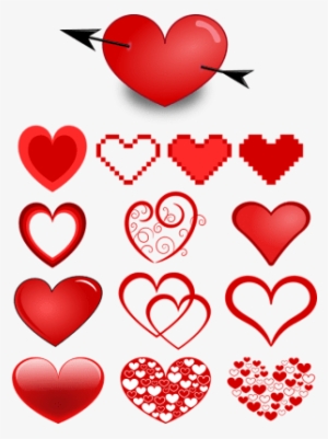 Free Heart Templates - Fancy Red Hearts Shower Curtain