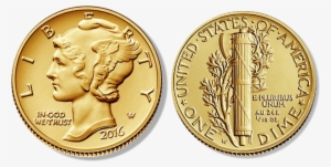 2016 Gold Mercury Dimes - Commemorative Coins From Belarus