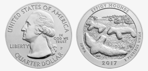 2017 Atb Effigy Mounds 5 Oz Silver Unc O R 17aj - Half Dollar Coin Bell