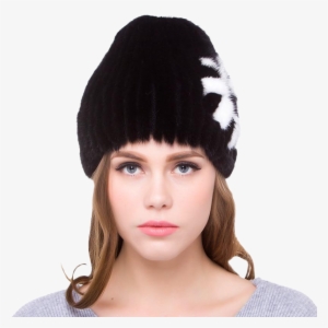Russian Floral Fur Beanie - Knit Cap