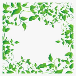 Tea Computer File - Green Leaf Vector Border
