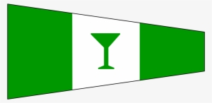 Starboard Pennant With Martini Glass - Gin Pennant