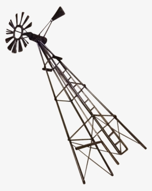 Vintage Replica Metal Farm Sculpture - Farm Windmill Png
