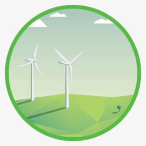 Green Circle Frame - Wind Turbine