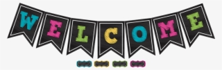 Tcr5614 Chalkboard Brights Pennants Welcome Bulletin - Teacher Created Resources Chalkboard Brights Welcome